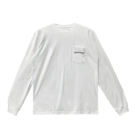 Chrome Hearts Script Letter Logo LS Tee White