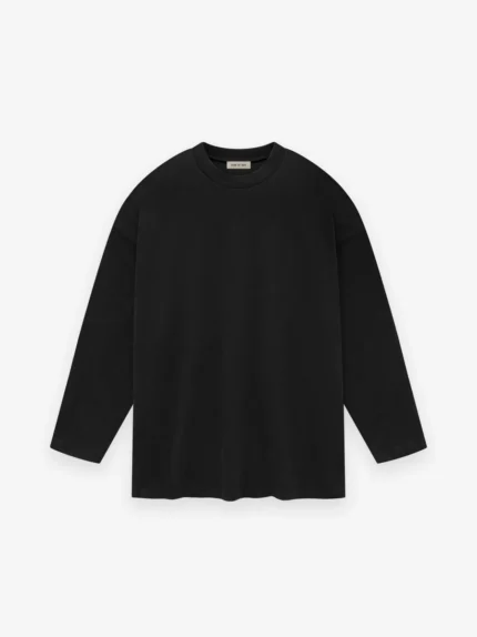 Fear of God Cotton Long Sleeve Black Tee