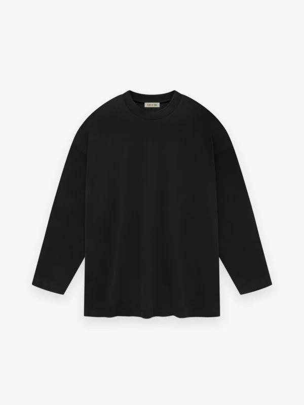 Fear of God Cotton Long Sleeve Black Tee