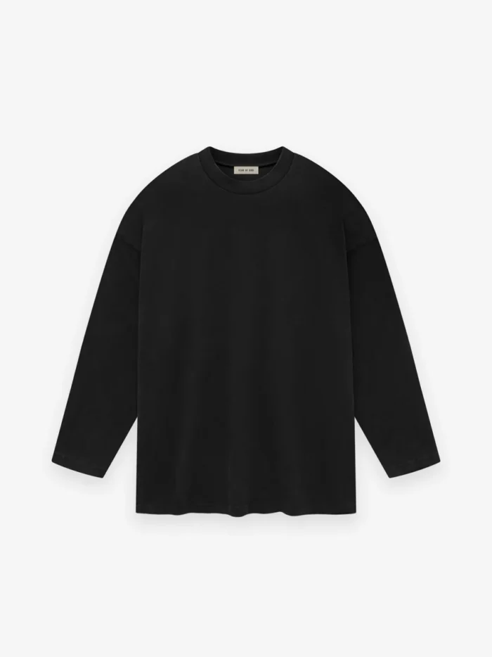 Fear of God Cotton Long Sleeve Black Tee