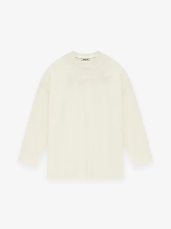 Fear of God Cotton Long Sleeve Cream Tee
