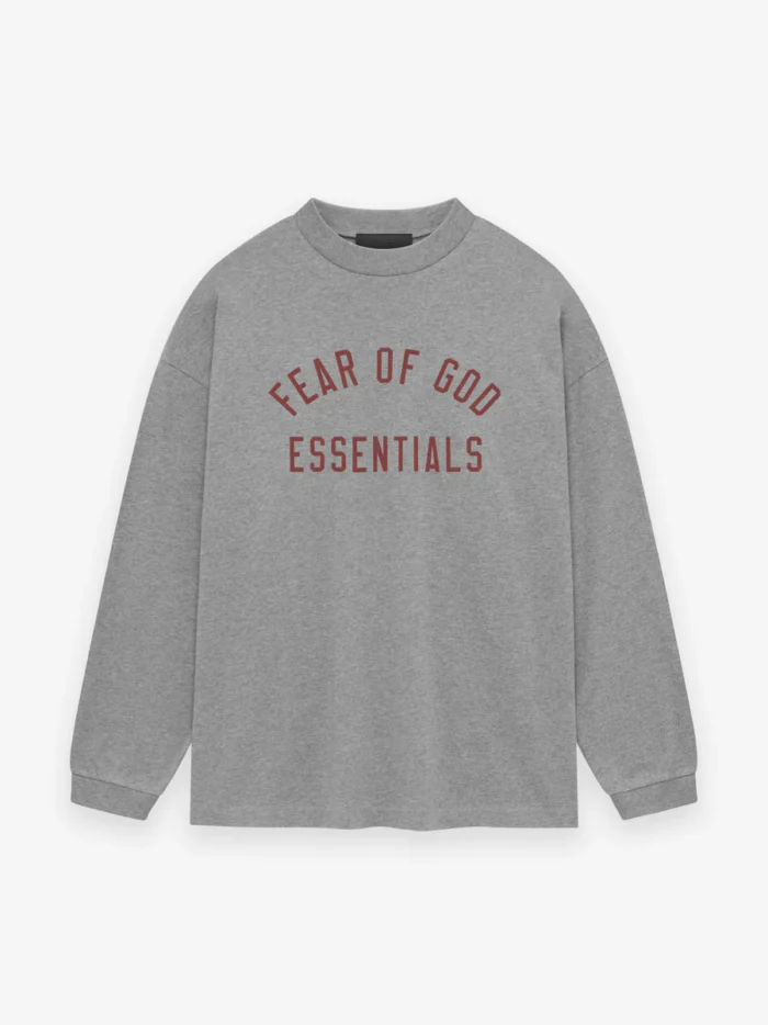 Fear of God Essentials Jersey LS Gray T Shirt