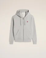 Ami de Coeur Zipped Gray Hoodie