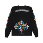 Chrome Hearts Multi Color Cross LS Black Tee