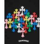 Chrome Hearts Multi Color Cross LS Black Tee