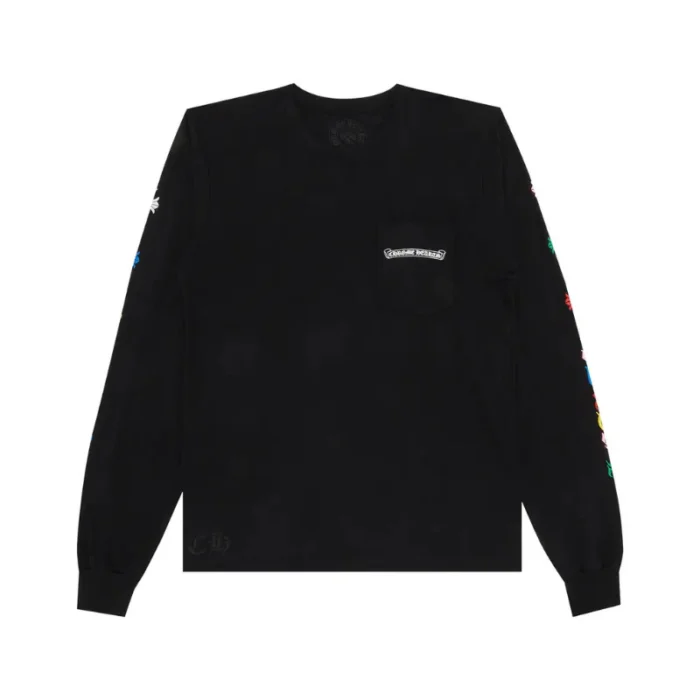 Chrome Hearts Multi Color Cross LS Black Tee