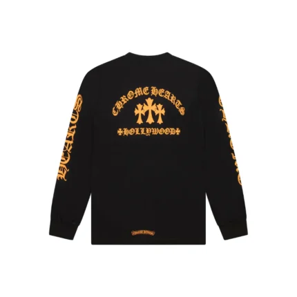 Chrome Hearts Triple Cross Black Orange LS Tee
