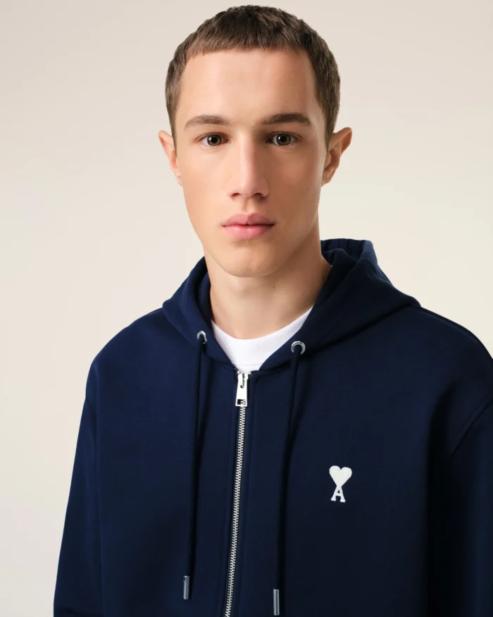 Ami de Coeur Navy Zip-Up Hoodie