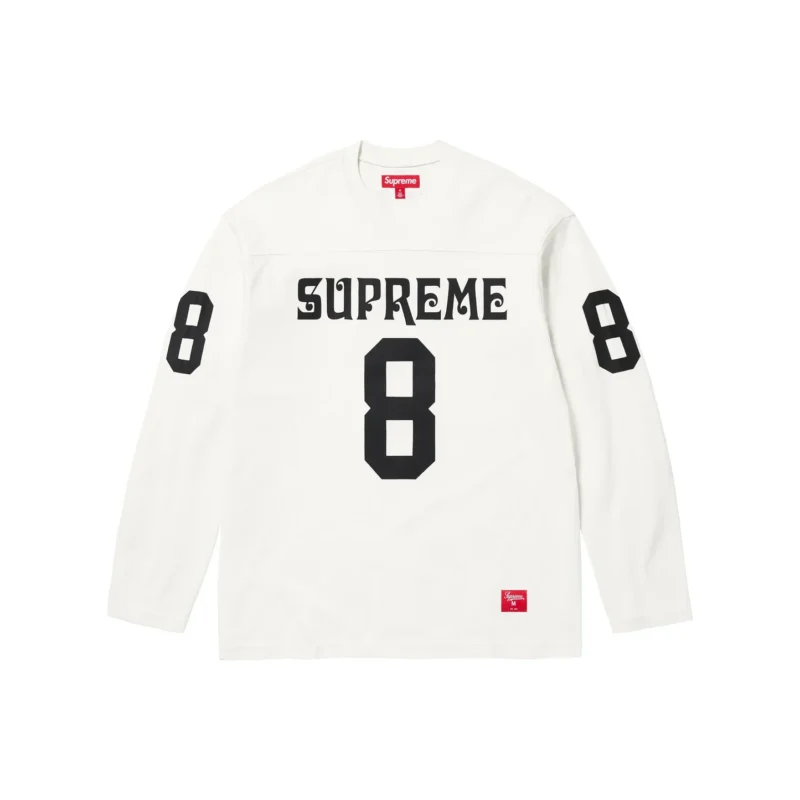 Supreme 8 Affiliated LS Football Tee White