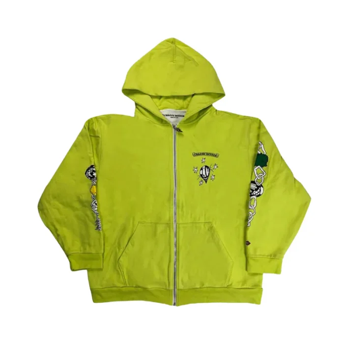 Matty Boy link Zip Up Hoodie Lime Green