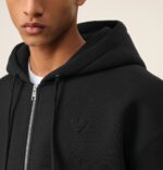 Zipped Ami de Coeur Black Hoodie